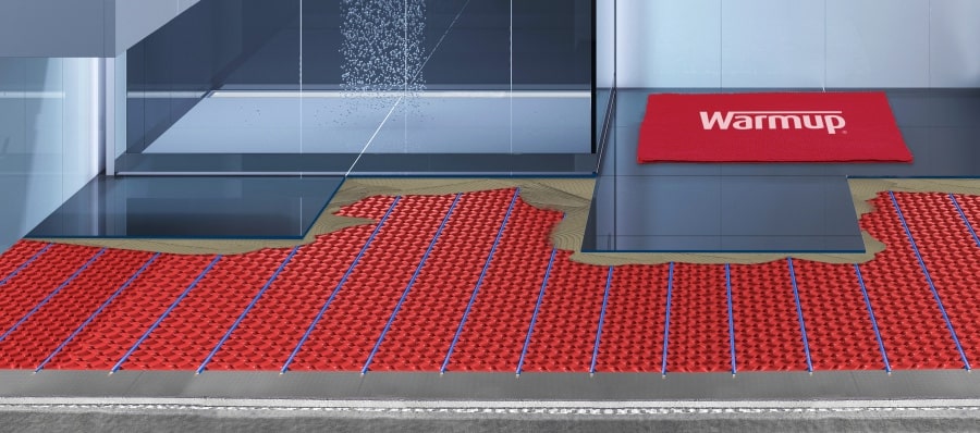 Ceramic tiles underfloor heating