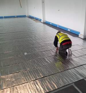 underfloor heating insulated underlay installation